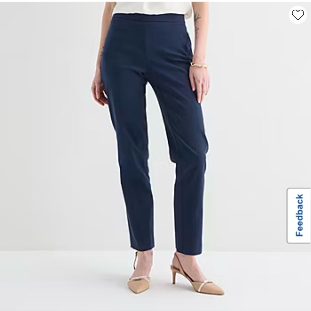 Liz Claiborne Alexis Womens Tall Straight Mid Rise Pull-On Pant